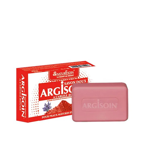 NaturEsoin Argisoin Savon à l’Argile Rouge- 125 G
