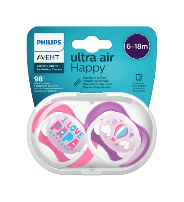 AVENT SUCETTE AIR COLL 6-18 MOIS GIRL – PHILIP